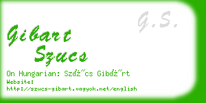 gibart szucs business card